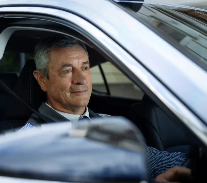 Silver Service driver at the wheel